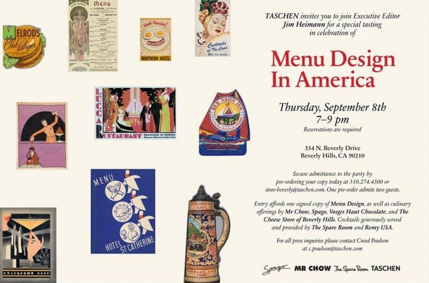 Taschen Menu Design in America
