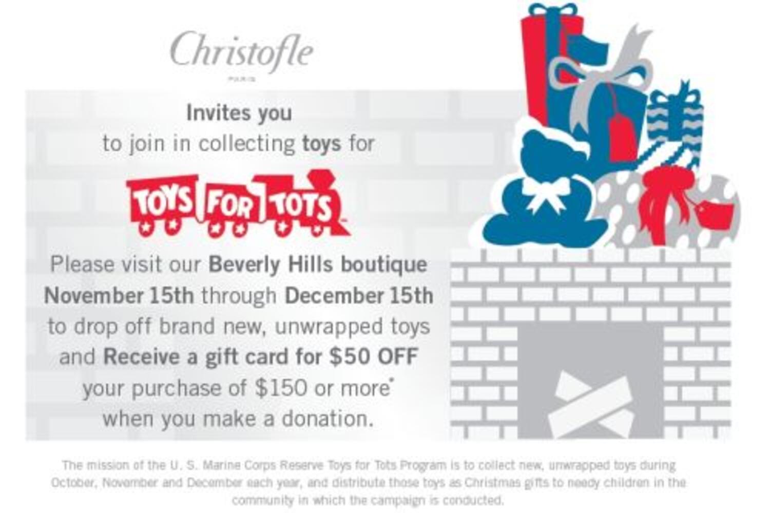 Toys for Tots at Christofle