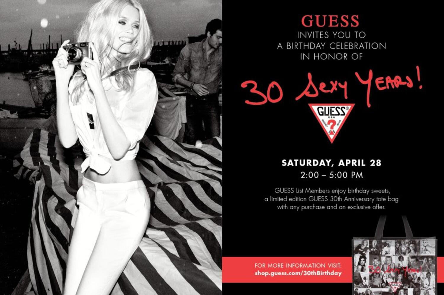GUESS 30th Birthday Party Event