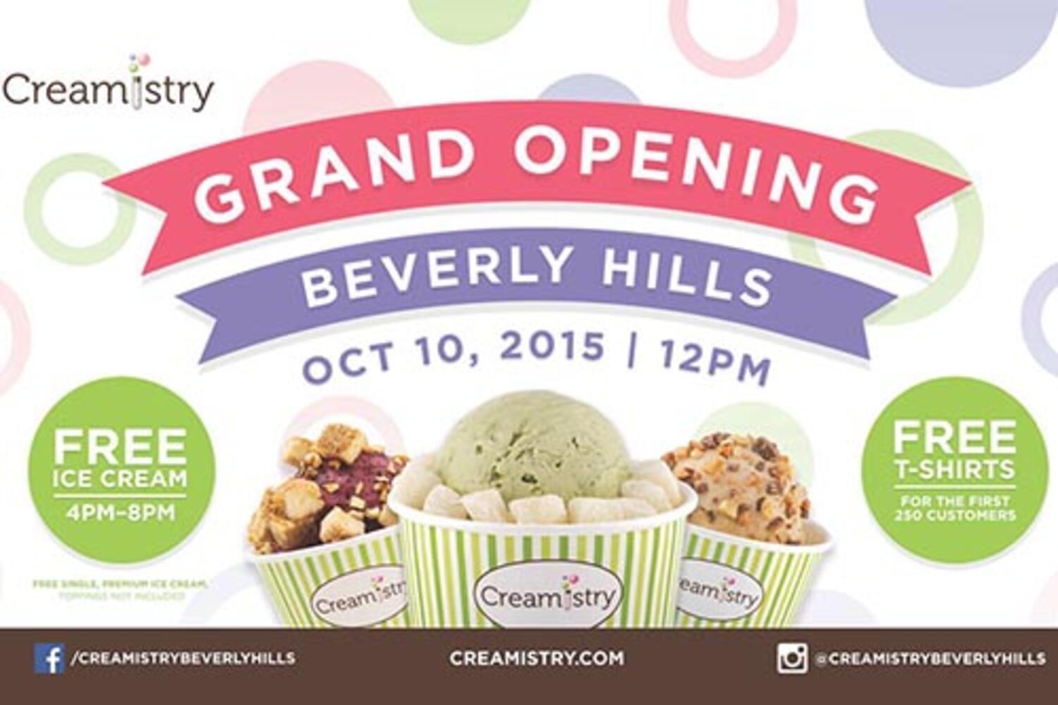 Creamistry Beverly Hills Grand Opening