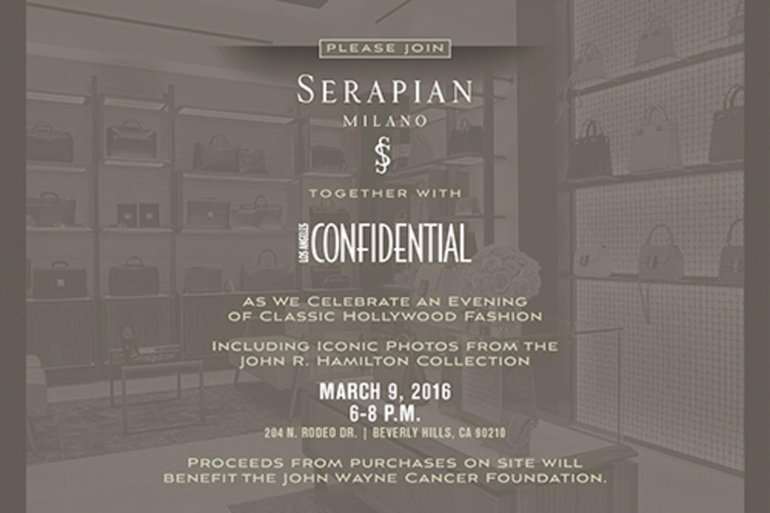 Los Angeles Confidential Magazine & Serapian Milano Present an Evening of Classic Hollywood Fashion