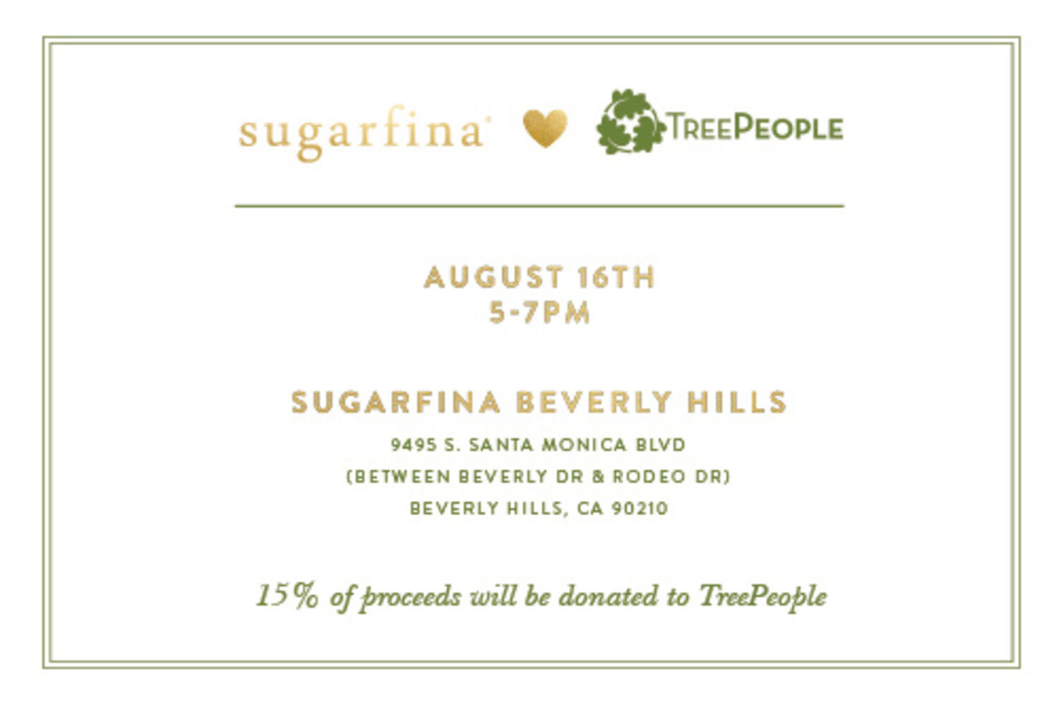 An Evening with Sugarfina & TreePeople