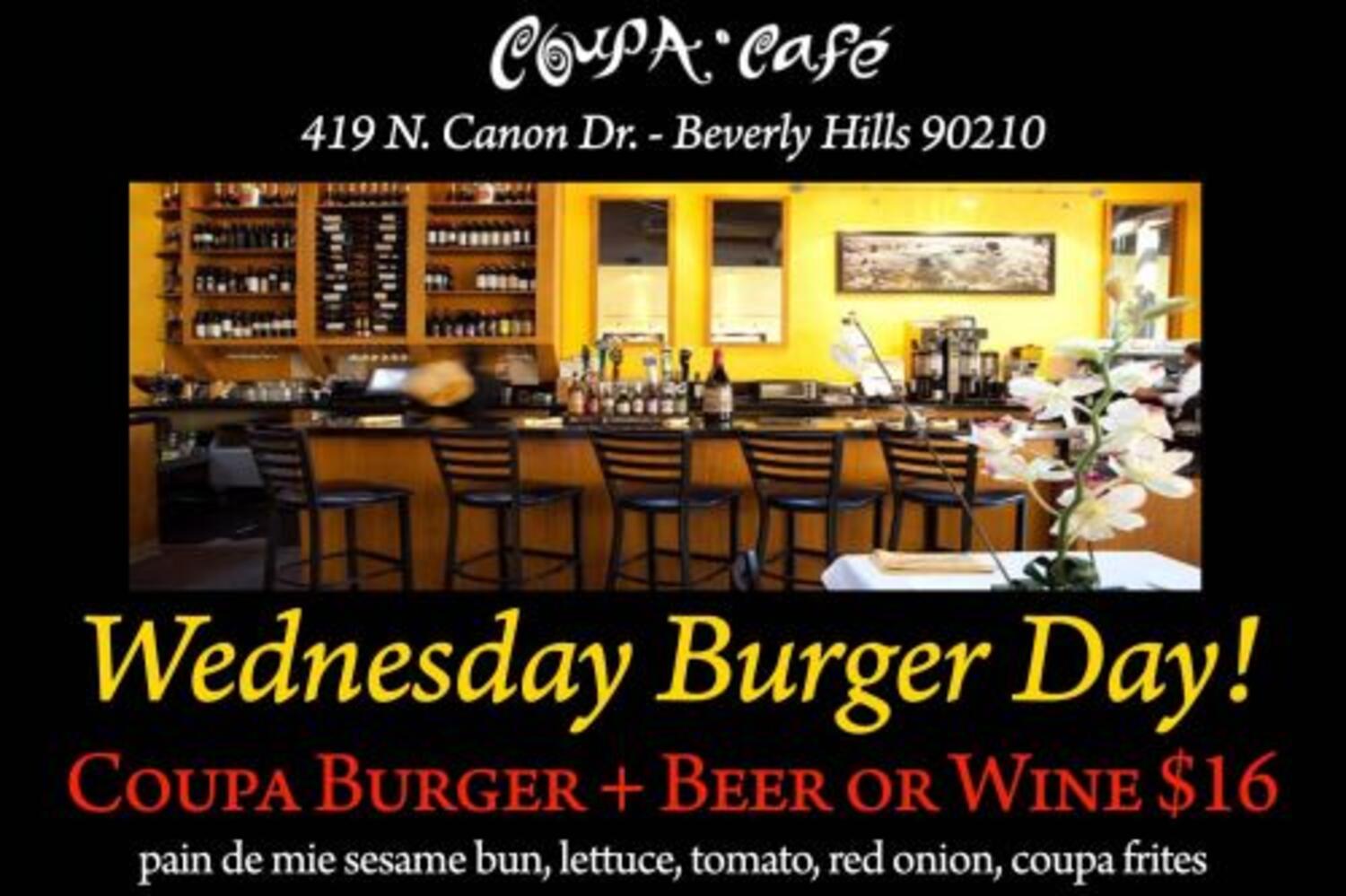 Burger Wednesdays at Coupa Cafe