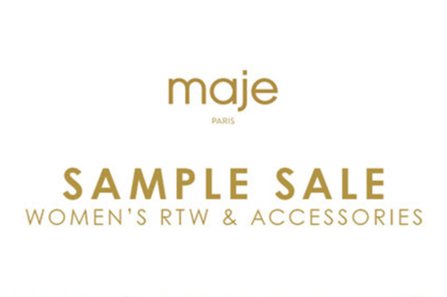 Maje Sample Sale