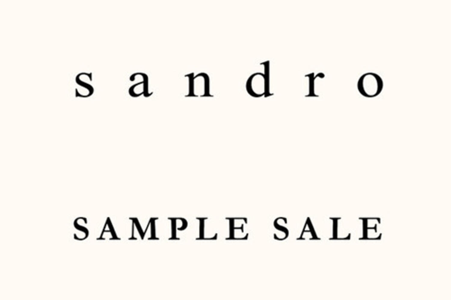 Sandro Sample Sale