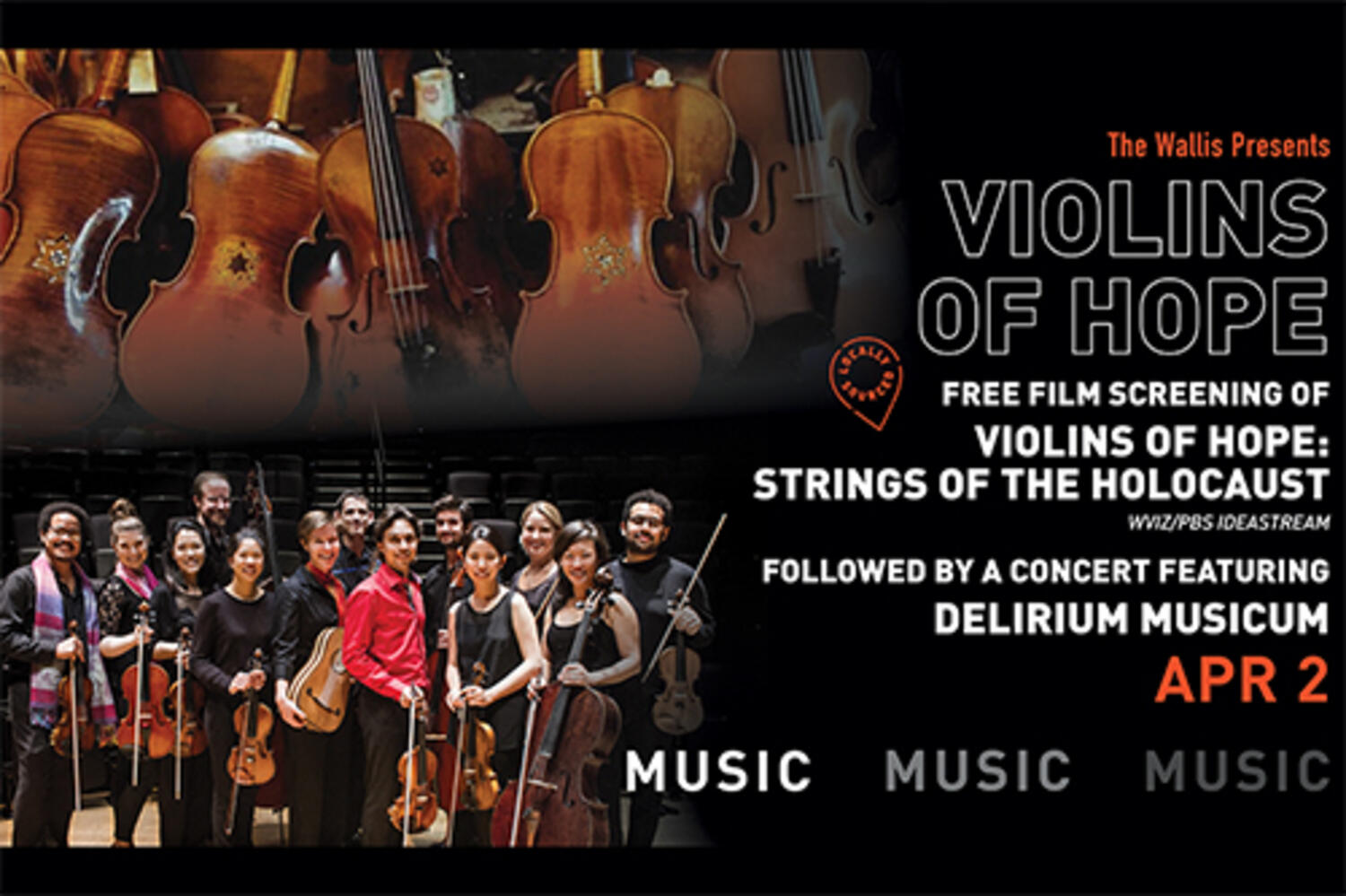 Violins of Hope featuring Delirium Musicum at The Wallis
