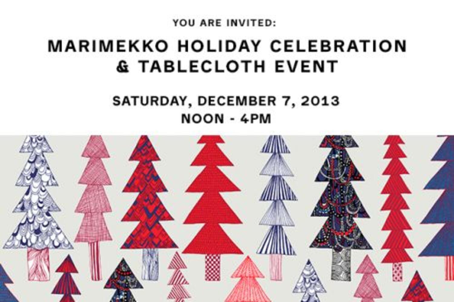 Marimekko Holiday Celebration & Tablecloth Event