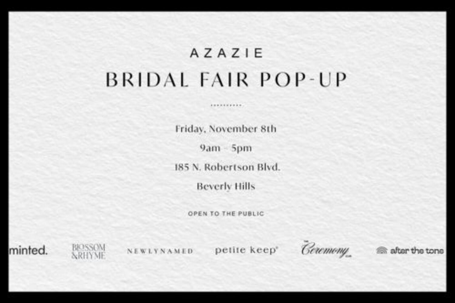 Azazie Bridal Fair Pop-Up